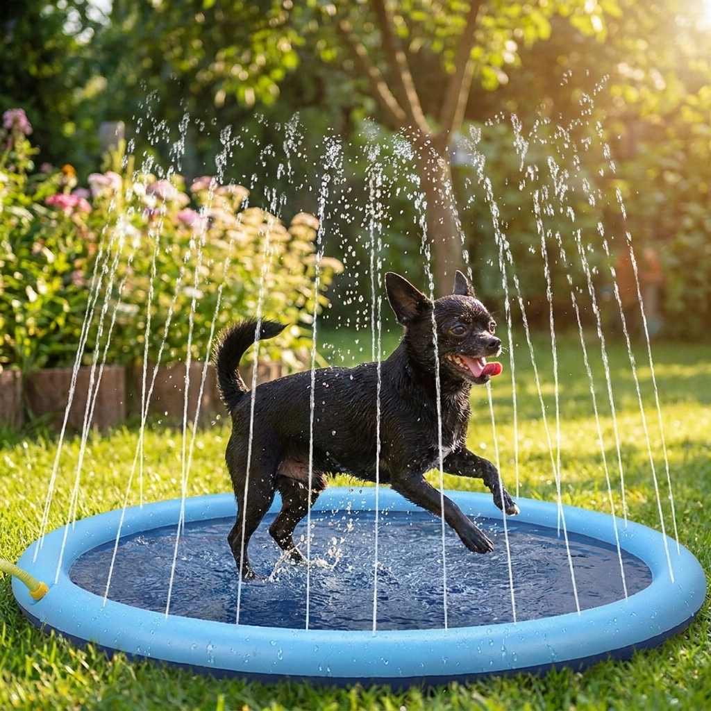 Perro jugando en RumboSplash